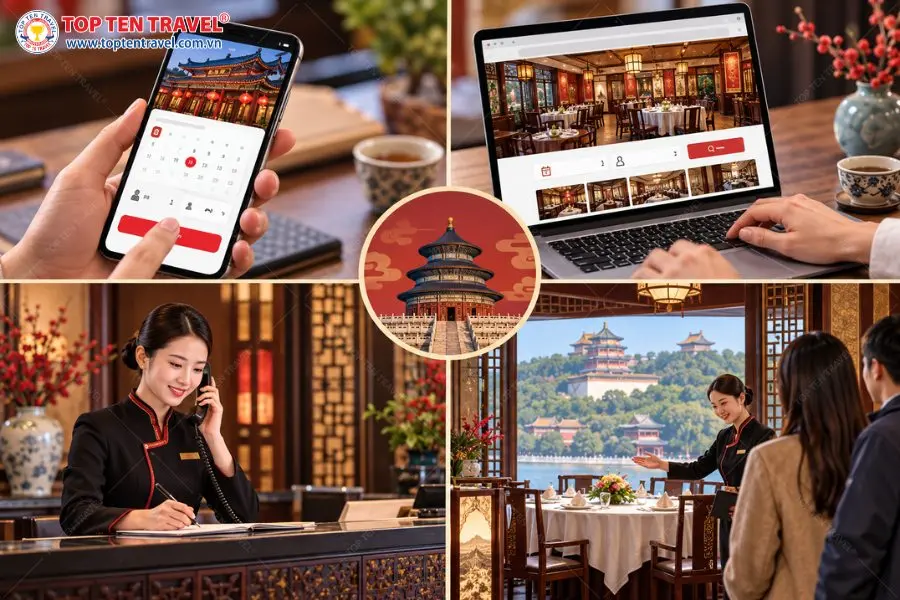 Một số hình thức đặt bàn nhà hàng khi du lịch Bắc Kinh