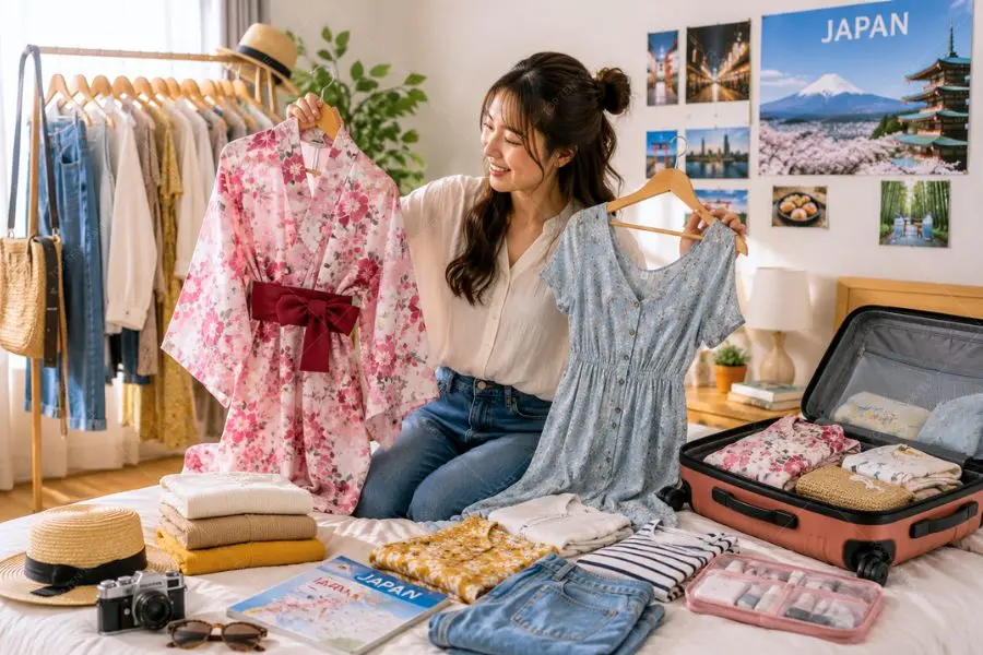 Outfit mùa hè nhẹ nhàng giúp hành trình khám phá Nhật Bản trở nên thoải mái và “ăn ảnh” hơn