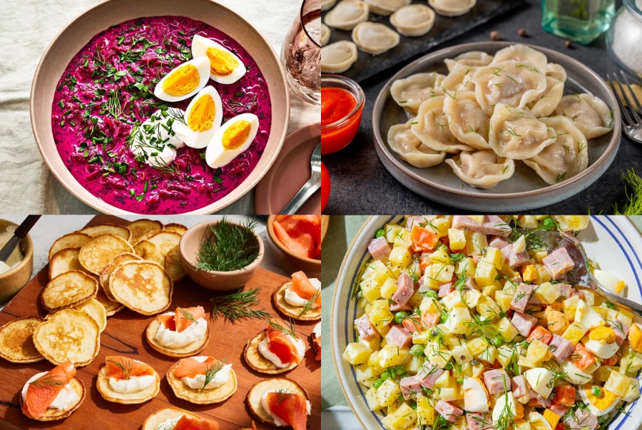 Những món ăn quen thuộc của người Nga