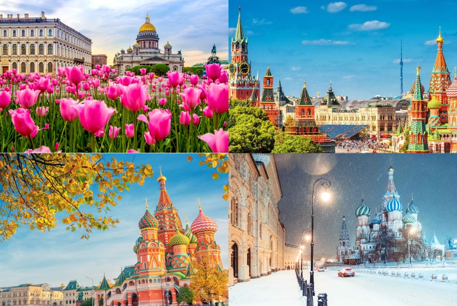 Khí hậu của Nga phân hoá rõ rệt theo mùa