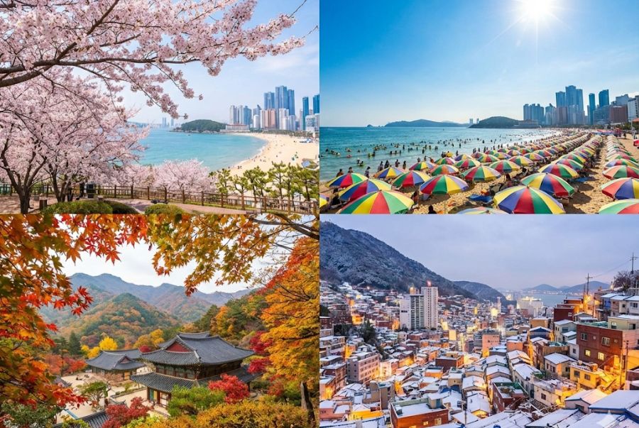 Đặc điểm thời tiết thay đổi suốt bốn mùa tại thành phố Busan