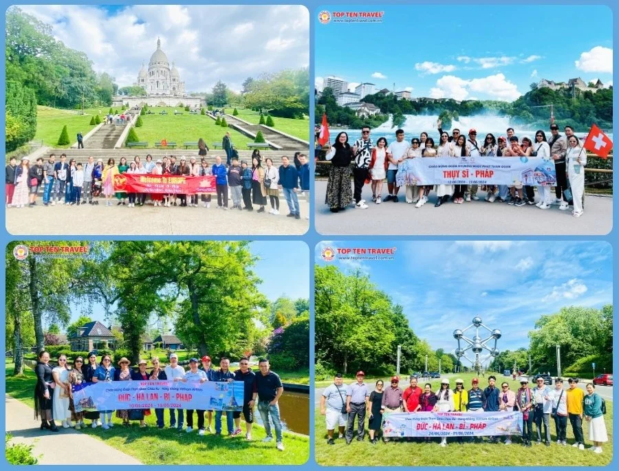 Đoàn khách du lịch Top Ten Travel trên hành trình khám phá Châu Âu