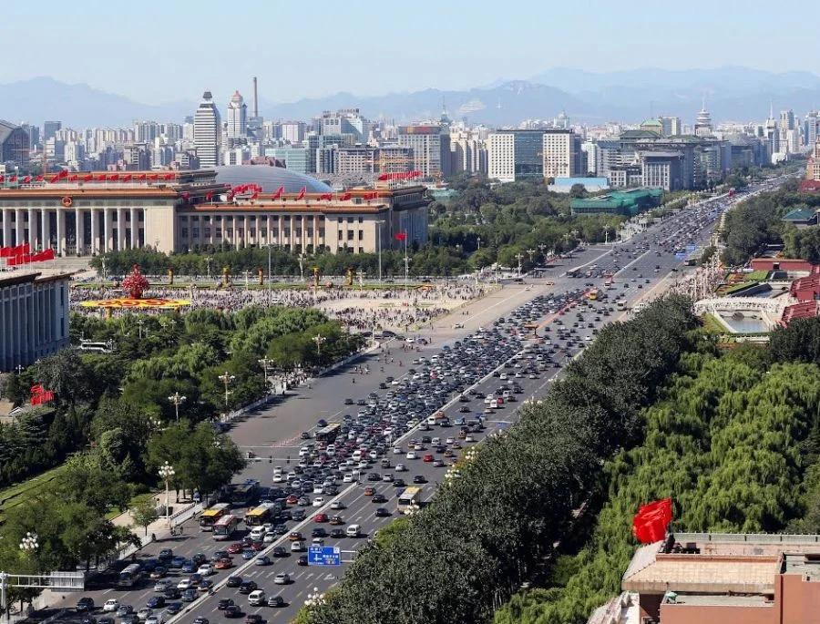 Hình ảnh Đại lộ Trường An đã được quy hoạch và mở rộng một cách ngoạn mục
