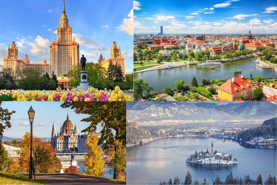 Đặc điểm thời tiết Đông Âu qua 4 mùa xuân, hạ, thu và đông