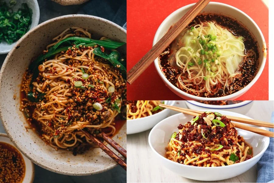 Mì Dan Dan bắt nguồn từ những gánh hàng rong trên phố Thành Đô