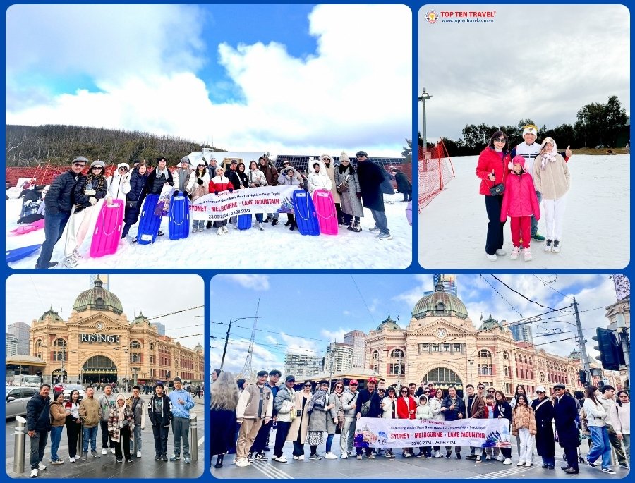 Đoàn khách Top Ten Travel tham gia các hoạt động khám phá mùa đông tại Melbourne 
