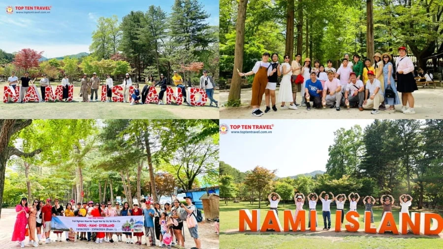 Các vị khách đã tin tưởng và lựa chọn những tour du lịch Hàn Quốc đến đảo Nami tại nhà Top Ten Travel