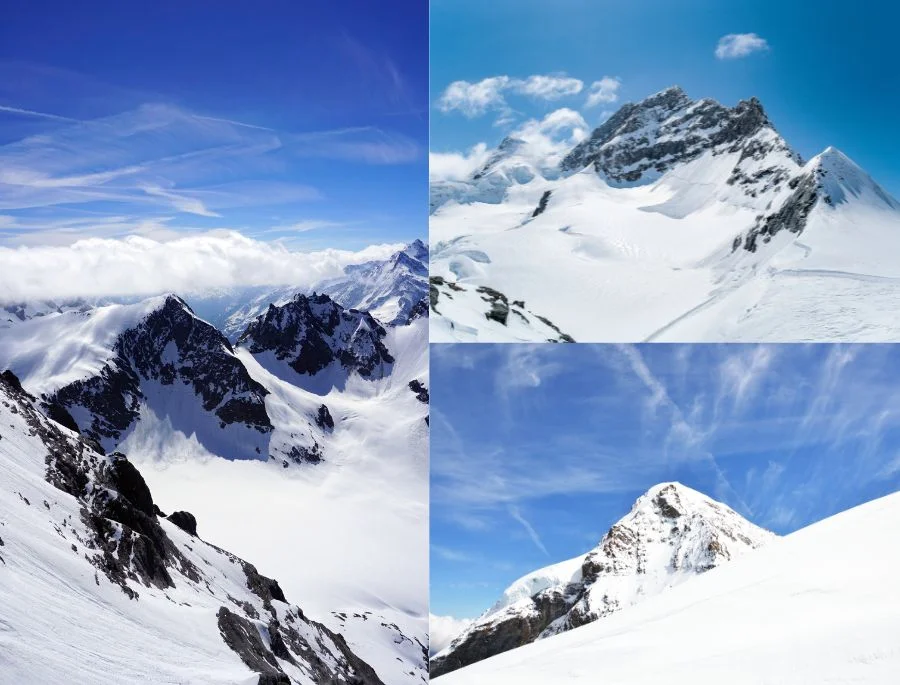 Núi tuyết Jungfrau sở hữu độ cao 4.158 mét so với mực nước biển với tuyết trắng bao phủ quanh năm