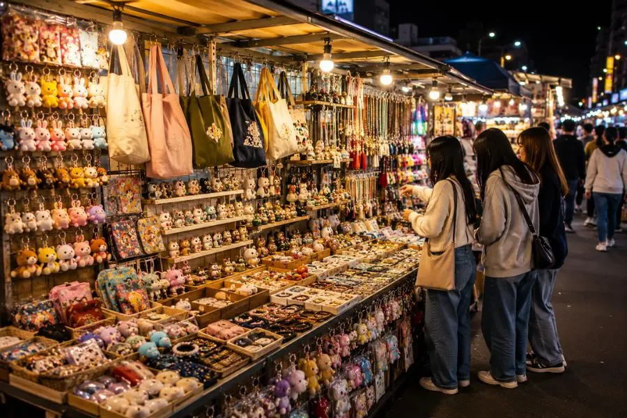 Du khách có thể ghé Longtan Night Market để mua sắm những món quà tặng cho bạn bè và người thân