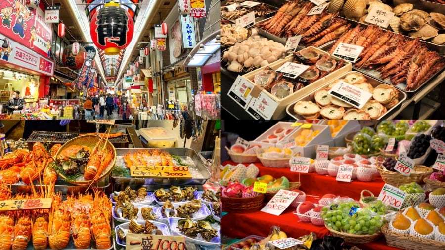 Chợ Kuromon Ichiba không chỉ là một khu chợ truyền thống nhộn nhịp mà còn là một thiên đường ẩm thực đường phố thực sự