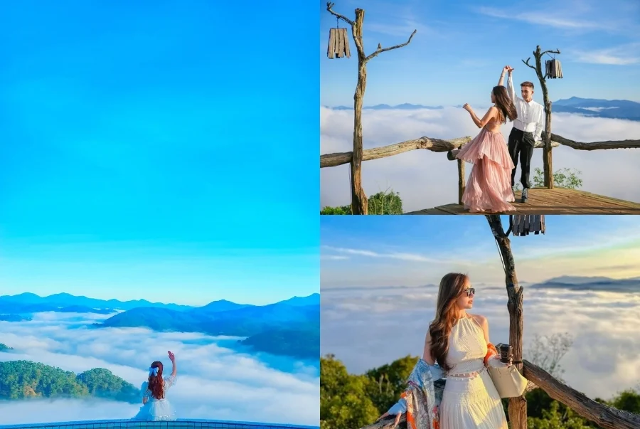 Cầu Đất Panorama là địa điểm “săn mây” nổi tiếng được đông đảo du khách trẻ yêu thích