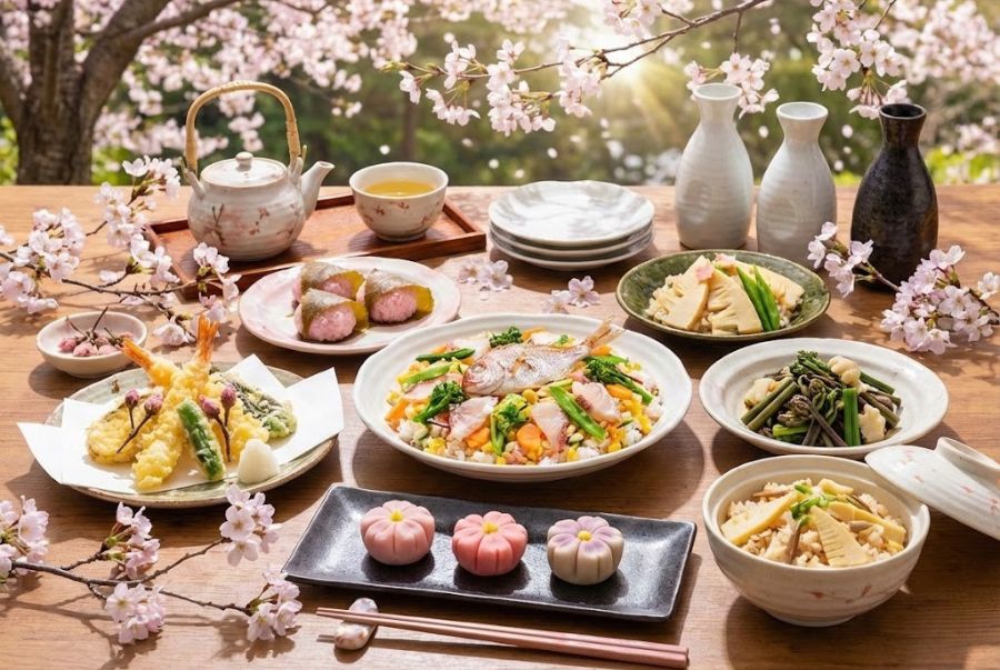 Những món ăn mang tinh thần mùa xuân vô cùng ấn tượng tại Nhật Bản