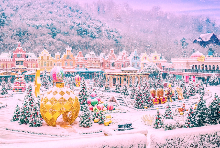 Công viên Everland vào mùa đông đặc biệt hấp dẫn nhiều du khách đến tham quan
