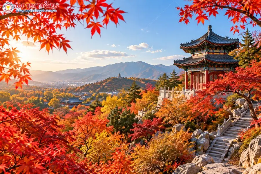 Công viên Hương Sơn Bắc Kinh rực rỡ sắc đỏ vào mùa thu