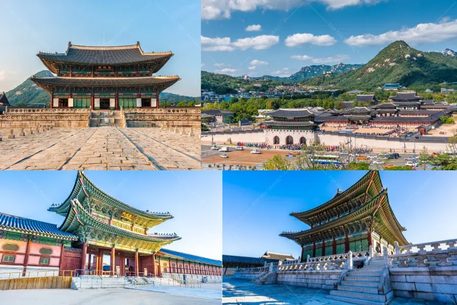 Cung điện Gyeongbokgung mùa hè được bao phủ bởi sắc xanh của cây cối
