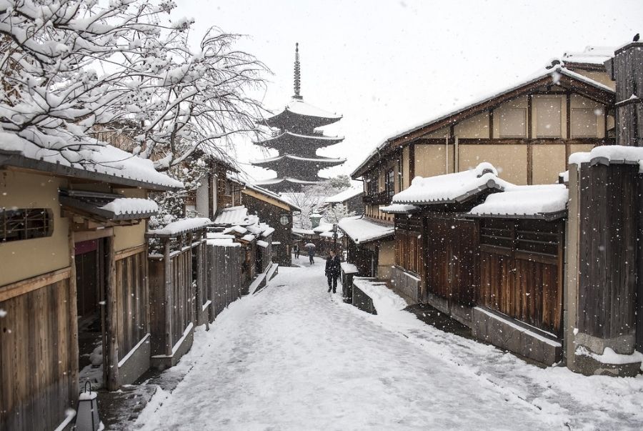 Kyoto vào mùa đông càng toát lên nét đẹp cổ kính