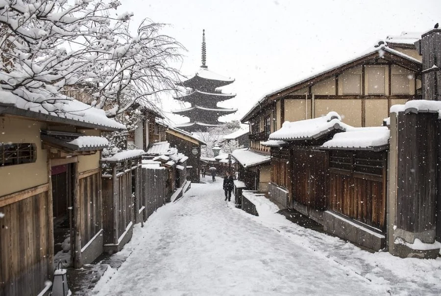 Kyoto vào mùa đông càng toát lên nét đẹp cổ kính