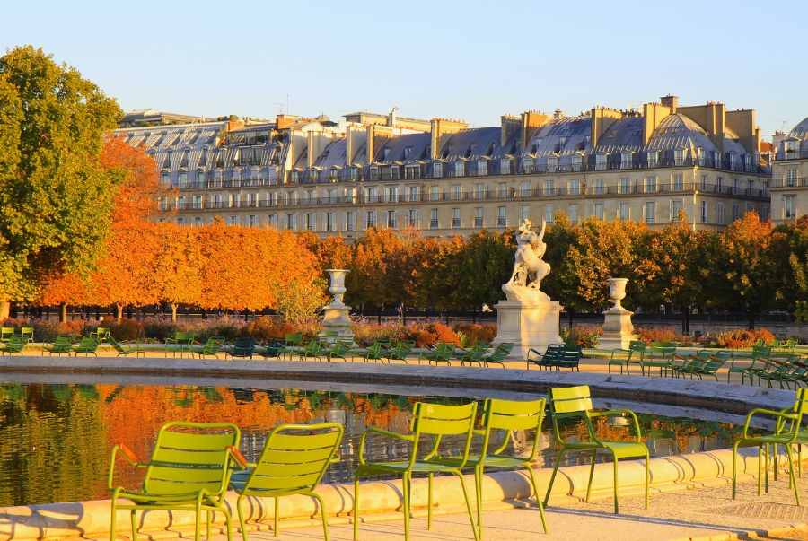 Khung cảnh thơ mộng của khu vườn Tuileries vào mùa thu