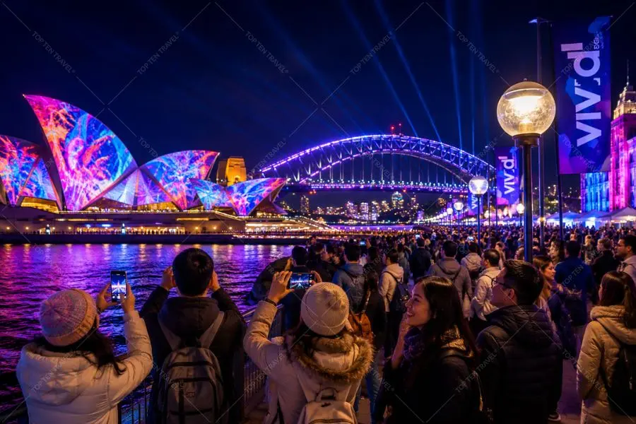 Nhà hát Opera Sydney rực rỡ trong lễ hội Vivid Sydney