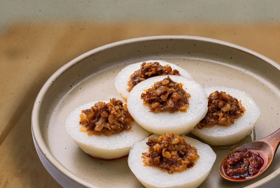 Món bánh gạo hấp truyền thống Chwee Kueh đã gắn liền với tuổi thơ của nhiều người dân Singapore