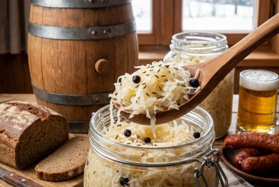 Bắp cải muối thường được kết hợp cùng nhiều món ăn hấp dẫn khác