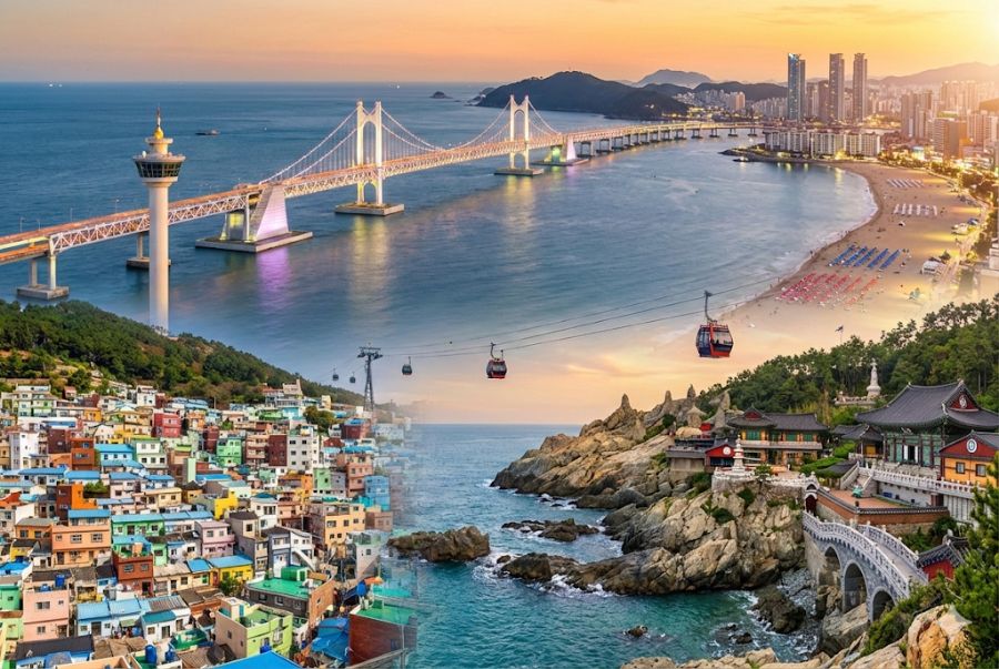 Busan mang đến một vẻ đẹp bình yên hơn, phóng khoáng hơn với vô số các địa điểm du lịch nổi tiếng