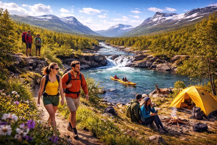 Abisko gây ấn tượng mạnh với những dãy núi trùng điệp cùng vô số các hoạt động thú vị