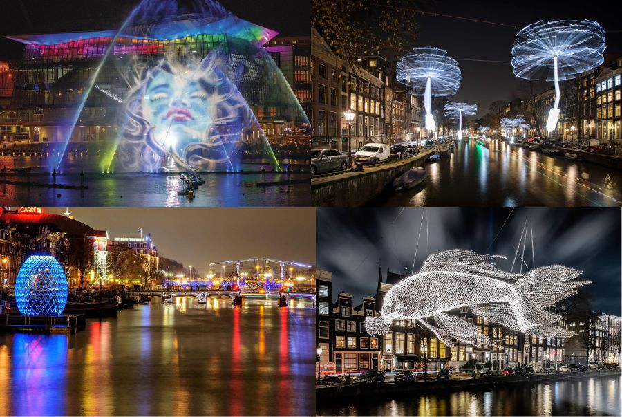 Khung cảnh lung linh tại Lễ hội Ánh sáng Amsterdam