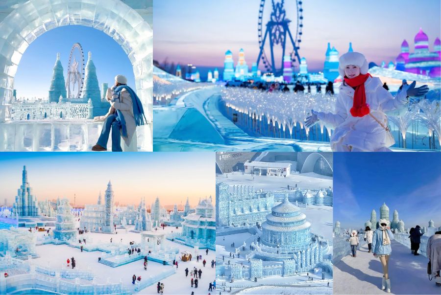 Khung cảnh thiên đường tuyết tại Lễ hội băng đăng Cáp Nhĩ Tân