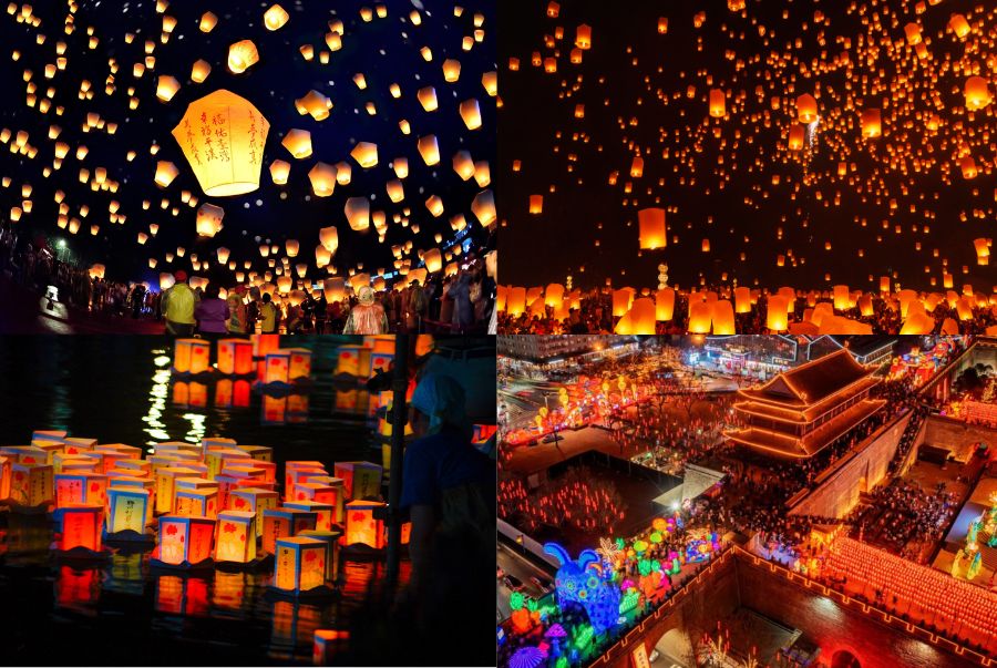 Hàng ngàn chiếc đèn lồng được thắp sáng trong khoảng thời gian diễn ra lễ hội