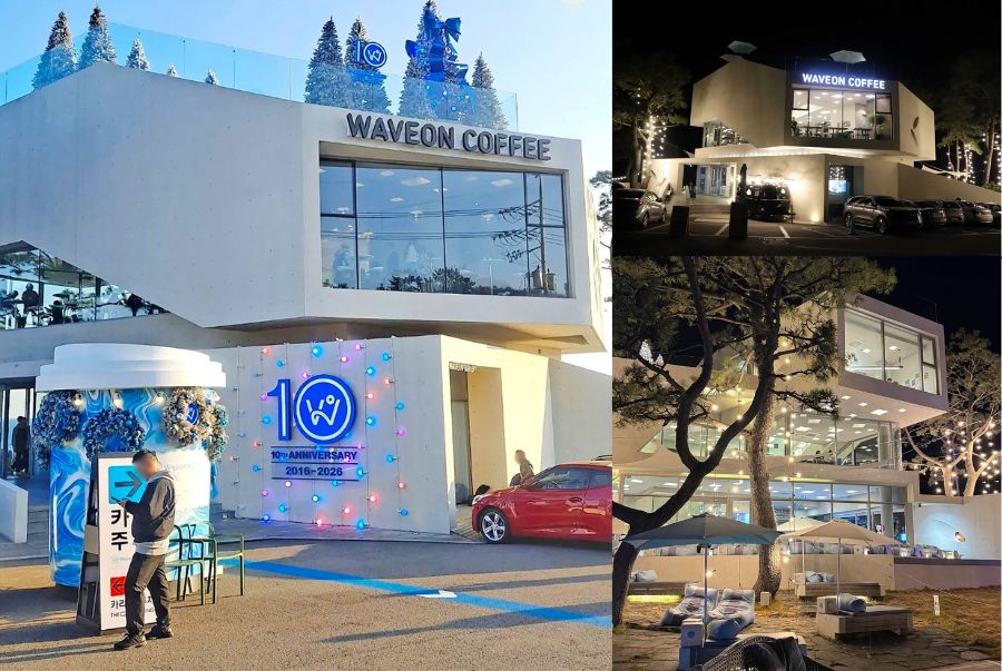Wave On Coffee đem đến cho du khách cảm giác như đang ngồi giữa ranh giới của biển và trời