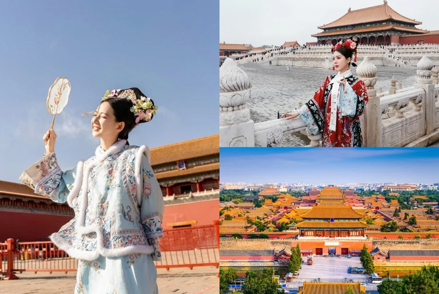 Khi đến Tử Cấm Thành du khách nhất định phải mặc Hán phục để check-in nhé