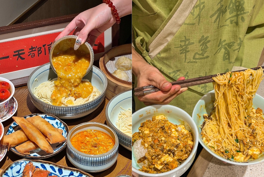 Phần nước sốt mì với gạch cua béo ngậy