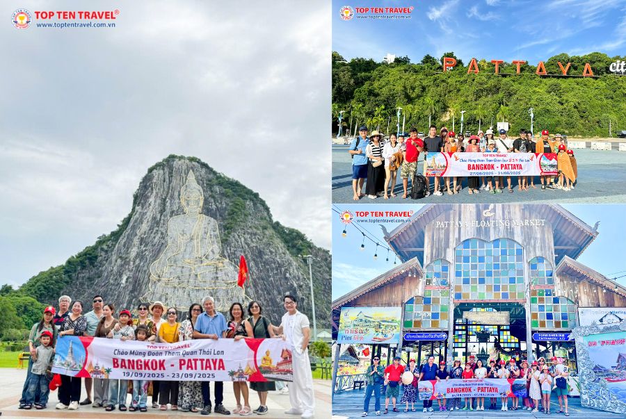 Các đoàn khách của Top Ten Travel trên hành trình khám phá Thái Lan xinh đẹp