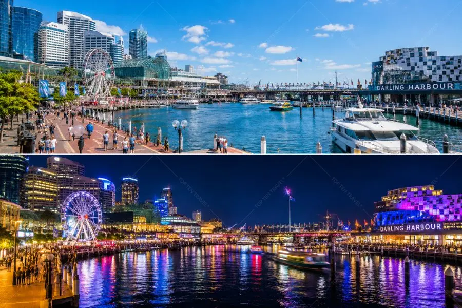 Không gian giải trí sôi động tại Darling Harbour Sydney