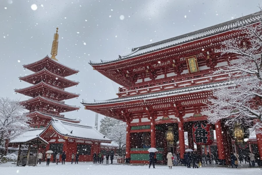 Đền Asakusa Kannon là một trong những ngôi đền cổ nhất tại Tokyo