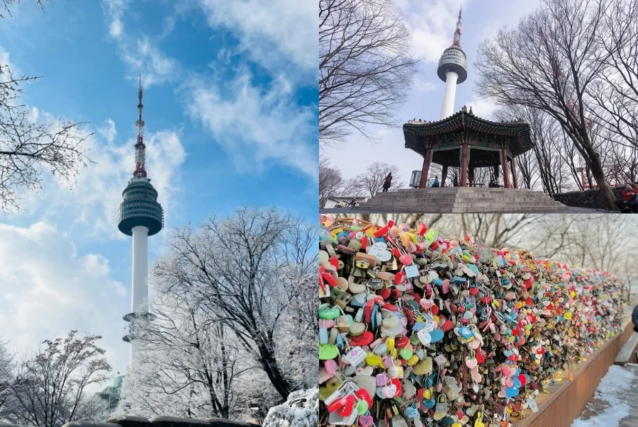 Tháp Namsan là được xem là địa điểm du lịch lãng mạn mang tính biểu tượng của Seoul