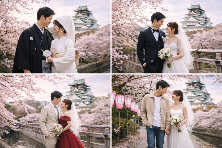 Vẻ đẹp tựa như thế giới cổ tích tại khuôn viên lâu đài Osaka