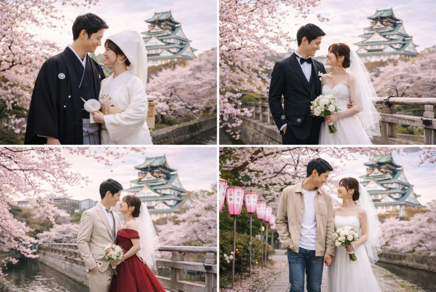 Vẻ đẹp tựa như thế giới cổ tích tại khuôn viên lâu đài Osaka