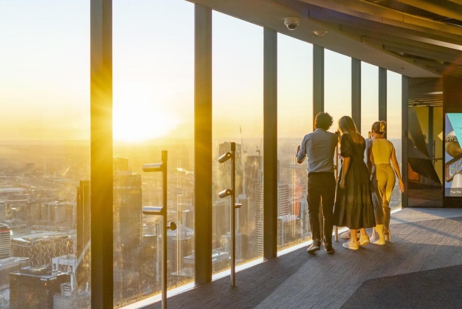 Tầng 88 Eureka Skydeck mở ra tầm nhìn toàn cảnh tuyệt đẹp của Melbourne