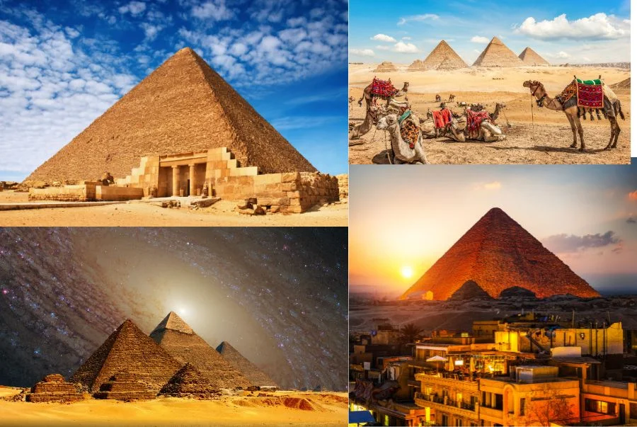 Toàn cảnh vẻ đẹp rực rỡ của Quần thể Kim tự tháp Giza và tượng Nhân sư
