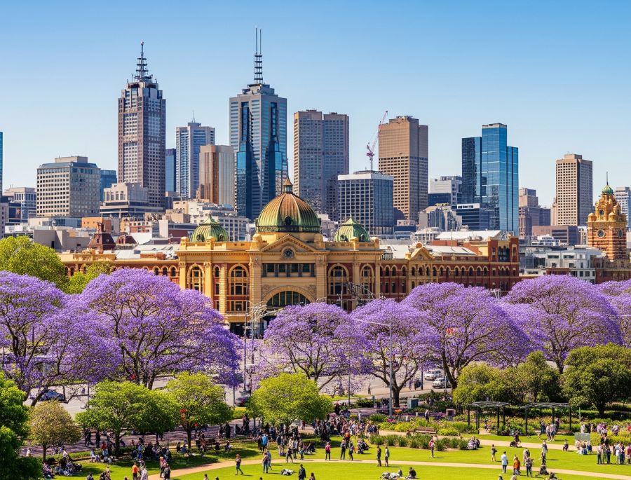 Khung cảnh rực rỡ tại Melbourne vào mùa xuân thu hút đông đảo du khách tới tham quan và khám phá