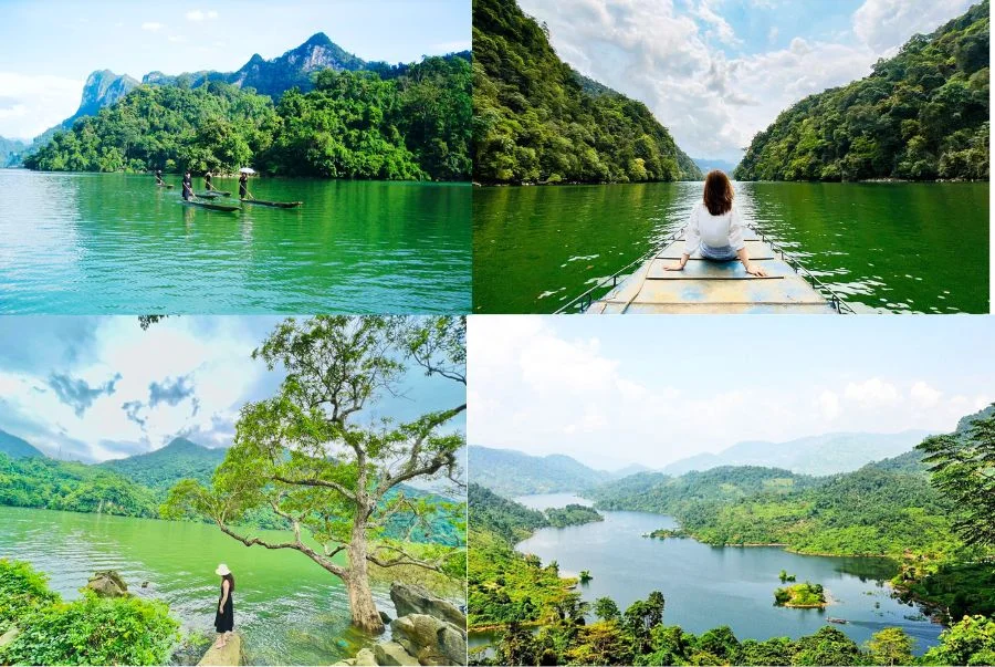 Hồ Ba Bể – Viên ngọc xanh của tỉnh Bắc Kạn là một trong những hồ nước ngọt tự nhiên lớn nhất Việt Nam