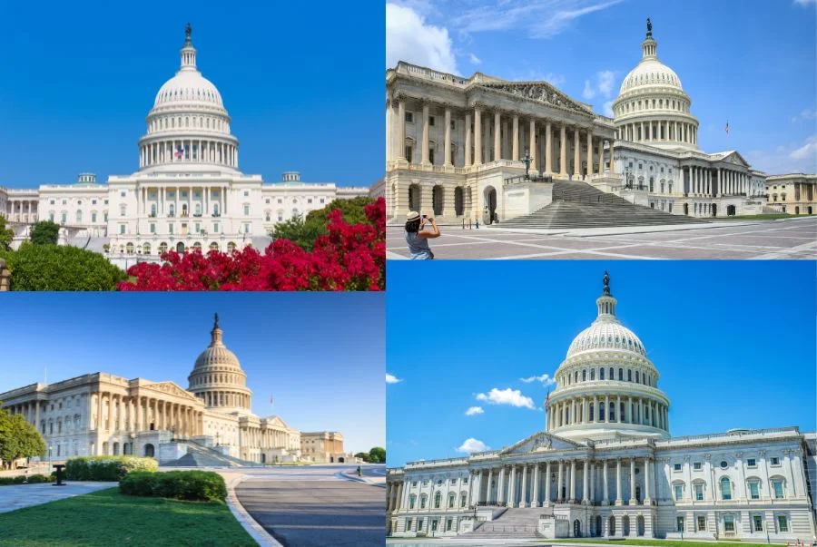 Điện Capitol là nơi đặt trụ sở Quốc hội Mỹ