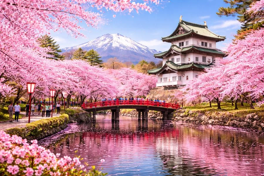 Công viên Matsumae là điểm hẹn hoa anh đào cuối mùa của Nhật Bản
