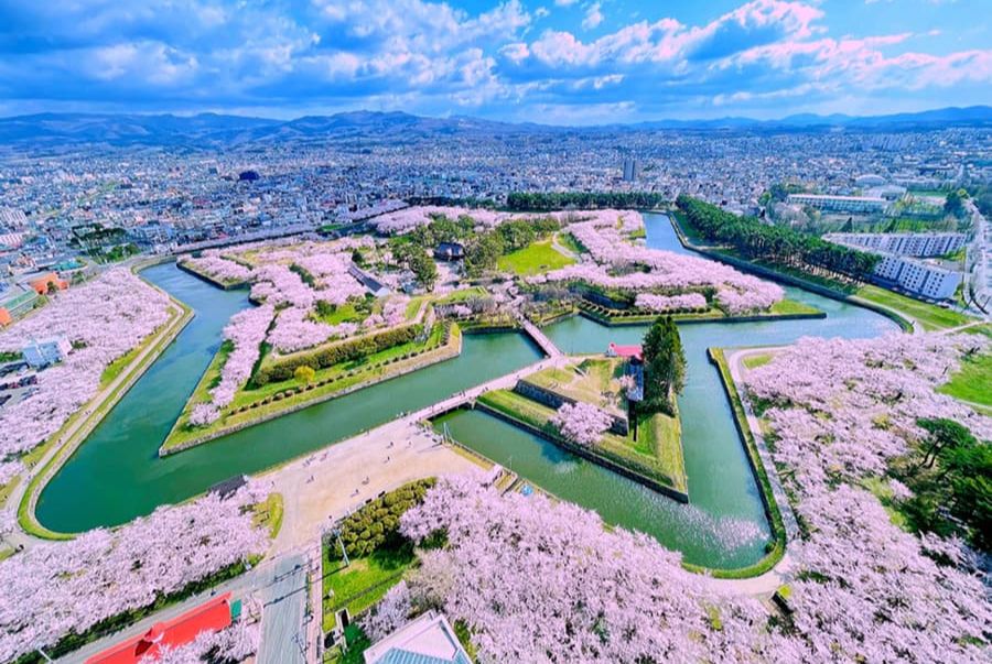 Công viên Goryokaku gây ấn tượng với kiến trúc hình ngôi saoNhãn