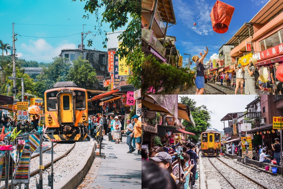 Thả đèn trời và ngắm tàu lửa chạy xuyên phố là điều du khách mong chờ nhất khi đến tham quan phố cổ Thập Phần