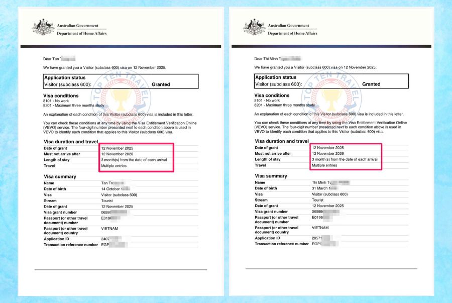 Tùy vào mục đích mà mỗi loại visa Úc sẽ có thời hạn lưu trú khác nhau