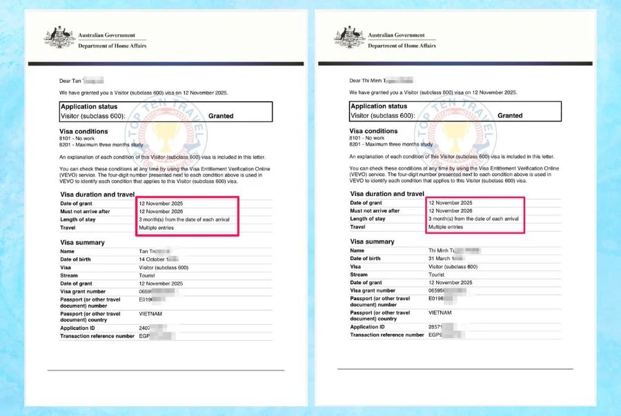 Tùy vào mục đích mà mỗi loại visa Úc sẽ có thời hạn lưu trú khác nhau