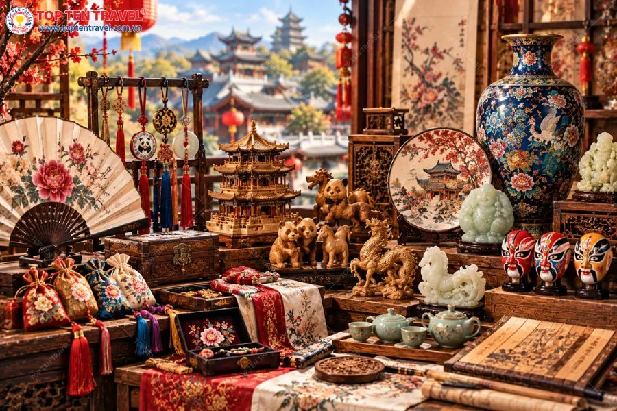Đồ thủ công mỹ nghệ Trung Quốc sở hữu nhiều thiết kế độc đáo, thể hiện nét đẹp văn hóa truyền thống